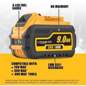 Dewalt 배터리용 정품 20V, 60V, 9.0Ah 리튬 이온 배터리, Dewalt 18V Dcf850 Dch172 DCB200 교체 도구 배