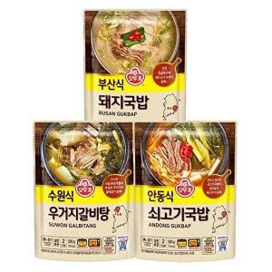 [오뚜기]오뚜기 국탕찌개 500g 3종 각2개(돼지국밥2+우거지갈비탕2+쇠고기국밥2)