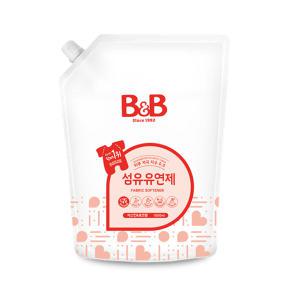 비앤비 섬유유연제 자스민 1800ml x 1개 캡리필 베르가못 섬유세제 아기 유아세제