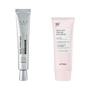 쟈스 화이트 토닝샷 크림 40ml /아트델리 멜라 컷 톤업 선크림 50ml