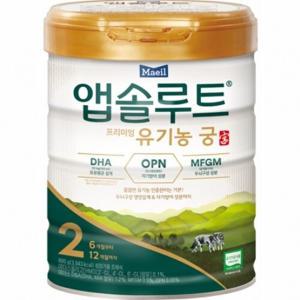 매일유업 앱솔루트 프리미엄 유기농 궁 2단계 800g x 4캔