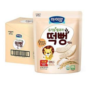 일동후디스 아이얌 유기농 쌀과자 백미 떡뻥(30g) 6개