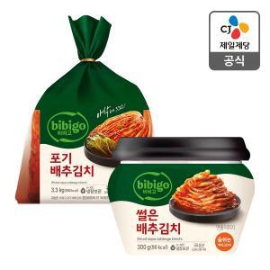 [CJ제일제당][본사배송] 비비고 포기배추김치3.3KG + 썰은배추김치300G(용기)