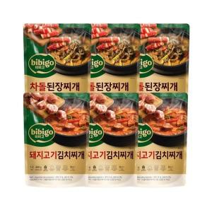 [CJ제일제당]비비고 베스트 찌개요리 (돼지고기김치찌개x3+차돌된장찌개x3)