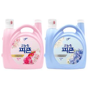 피죤 고농축 오리지널 섬유유연제 대용량, 로맨틱플라워, 6L, 1개 + 오션후레쉬, 6L, 1개