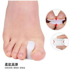 엄지 발가락 교정기 실리콘 링 보호대 운동 2Pcs 발 손가락 분리기 조절기 Hallux Valgus 페디큐어 관리 Bu