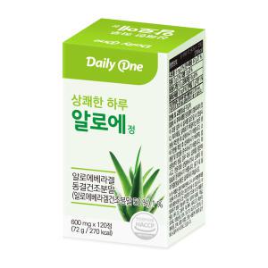 데일리원 상쾌한 하루 알로에정 알로에 베라 겔 600mg X 120정 1통