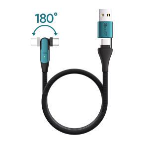 아이퀸 USB C타입 2IN1 PD100W 180도 회전 C타입 아이트닝 8핀 마이크로5핀 고속 충전케이블 3M 2M 0.3M 노트북 맥북 아이폰15 갤럭시S23 S22 갤럭시점프 구형스마트기기