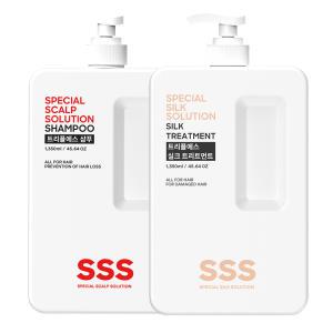 트리플에스 약산성 탈모샴푸 1350ml, 1개+실크 트리트먼트 1350ml, 1개