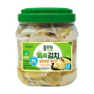 풀무원 [엄마맛집]톡톡 썰은 백김치 PET (1.2kg) [아삭아삭][시원한맛 건강한 집밥 간단한끼] [봄식재료]