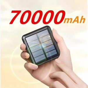 휴대용 미니 태양광 보조배터리 아이폰 샤오미 외부 예비 충전기 70000mAh