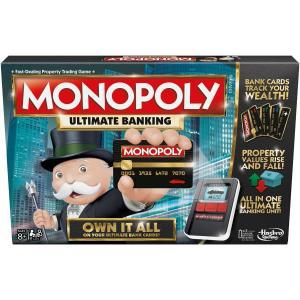 가족 및 8세 이상 어린이를 위한 Hasbro Gaming Monopoly Ultimate Banking Edition 보드 게임, 전자 뱅킹