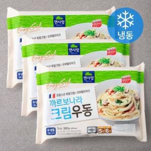 면사랑 까르보나라 크림우동 (냉동), 360g, 3개 one option