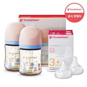 [더블하트] 디어프렌즈 160ml 트윈팩+3세대 젖꼭지(2입)