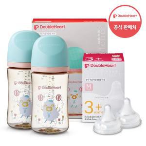 [더블하트] 디어프렌즈 240ml 트윈팩+3세대 젖꼭지(2입)