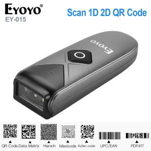 Eyoyo EY-015 미니 소형 바코드 스캐너 USB 유선 블루투스 무선 1D 2D QR PDF417 바코드 아이패드 호환 아