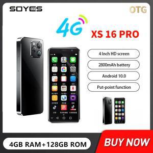 SOYES XS16 프로 4G 소형 휴대폰 옥타코어 4GB  128GB 4 인치 미니 스마트폰 안드로이드 10 휴대폰 2800mAh