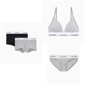 [Calvin Klein Underwear](강남점)(선물포장)CK  모던 코튼 브라렛 세트+남성 2PK 드로즈 커플 SET(QF56...