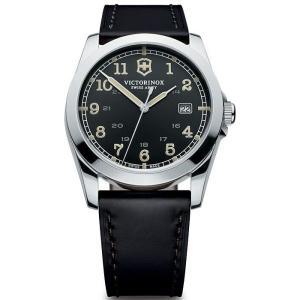 XNEWX Victorinox Mens Infantry Black Dial Leather Watch 241584 652375