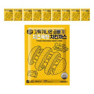 [소비기한 임박] 노랑 곱빼기치즈폭탄 치킨까스, 150g, 10개 + 소스, 10개