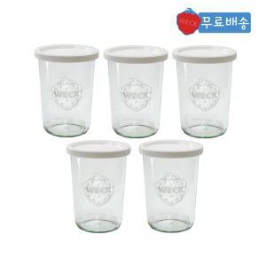 [WECK] 850ml (No.743) 유리병+PE뚜껑 5개