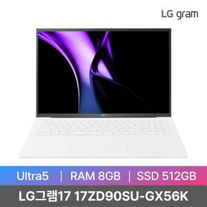 LG전자 2024 그램17 17ZD90SU-GX56K (SSD 512GB)/무상16기가로 UP 무선마우스및한컴밸류팩