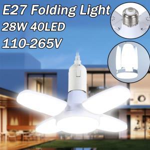 28W 접이식 LED 전구 E27 선풍기형 날개 전등 AC 220V 110V 봄빌라 람파다 환한 조명 가정 천장용 패널 방