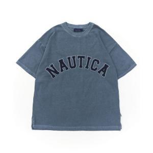 NAUTICA 피그먼트 아치로고 반팔티 네이비 NTS3603NAZ 1162111