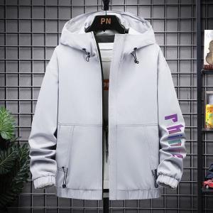 플러스 봄 남자 탑스 의류 청소년 윈드 브레이커 사이즈 코트 캐주얼 Streetwear 후드 힙합 남성 M5XL 자켓