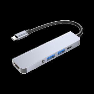 노트북 태블릿 휴대폰 BYL-2009 어댑터 C타입 USB 허브, HDMI, USB2.0, 오디오 멀티 포트 익스텐더 독 5 인