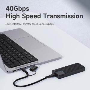 Hagibis USB 4.0 썬더볼트 4/3 ASM2464 외장 하드 드라이브 케이스와 호환 40Gbps NVMe SSD 인클로저