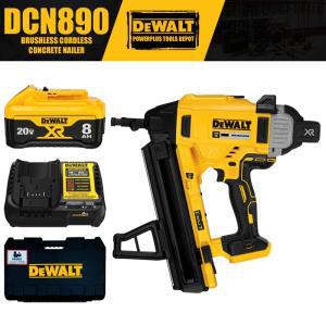 DEWALT 브러시리스 무선 콘크리트 타정기 키트, 배터리 충전기 포함, 18V 전동 공구 네일 건, DCN890