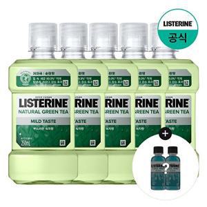 [리스테린][쿨민트마일드100ml2개증정] 리스테린 내추럴 그린티 마일드 250ml x5