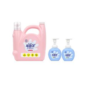 세균아꼼짝마 핸드워시 파우더향, 3.5L, 1개  + 공병 레몬, 250ml, 2개