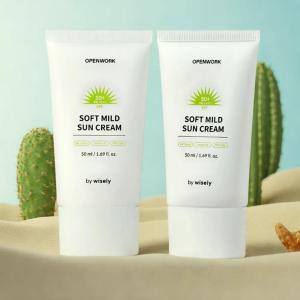 소프트 마일드 선크림 50ml 2개 닥터지 그린 마일드 업 선 플러스 대체 와이즐리 무기자차 SPF50+ PA++++