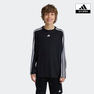 [아디다스키즈](김해점)[adidas kids] (A130-A160)  에센셜+ 레귤러 핏 3S 긴팔 티 (IW0846)