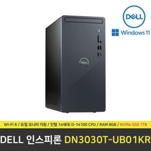 DELL 인스피론 3030 PC DN3030T-UB01KR 컴퓨터 / 윈도우 11 설치 / RAM 8GB / NVMe SSD 1TB