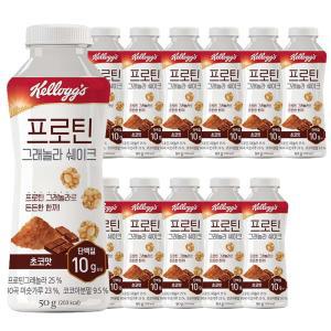 켈로그 프로틴 그래놀라 쉐이크 초코맛, 50g,12개