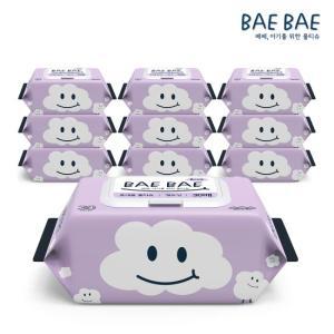 BAEBAE(베베) 아기물티슈 휴대용 캡형 55gsm 30매 10팩