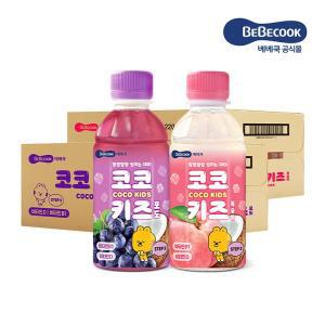 [베베쿡]코코키즈 1박스 (복숭아/포도) (220 mL x 24개)