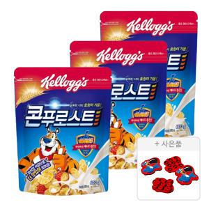 켈로그 콘푸로스트, 600g, 3개 + 증정(후루트링 아이스 트레이, 1개)