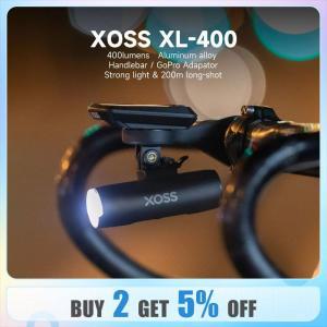 자전거 라이트 전조등 후미등 램프 후레쉬 XOSS 헤드라이트 400/800 루멘 USB 충전식 도로 MTB 프론트 알루