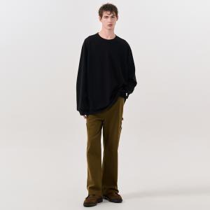 UNISEX 베이직 사카리바 롱 슬리브 티 [BLACK] / SBD3U01007-MAN