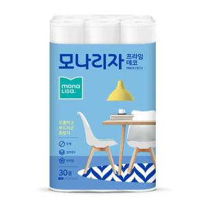 모나리자 녹스 프라임 데코 3겹 30롤 화장지 휴지