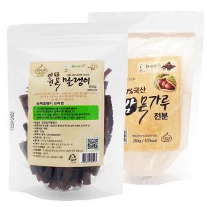 공주 밤묵말랭이 100g 묵가루 250g /공주밤 100%