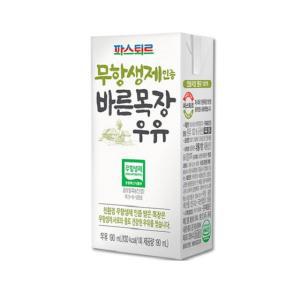 파스퇴르 무항생제인증 바른목장우유190ml(12팩)