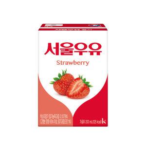 서울우유 멸균 딸기우유 200ml 24팩