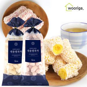 호박 찹쌀유과 500g+백년초 찹쌀유과 500g 한과 전통과자 설 명절 설날 추석