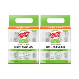 3M 베이직 테이프클리너 대형 리필 6입 x 2개