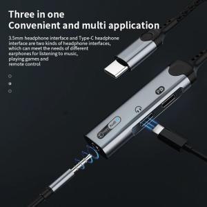 3 in 1 헤드폰 잭 어댑터 USB C 오디오 PD60W 고속 충전 스플리터 C타입 to 3.5mm DAC 듀얼 이어폰 컨버터